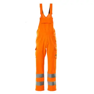 Mascot Safe Light One-Tone Bib & Brace (Hi-Vis Orange)  (32.5) (Leg Length - Short)