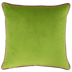 Paoletti Meridian Velvet Piped Polyester Filled Cushion