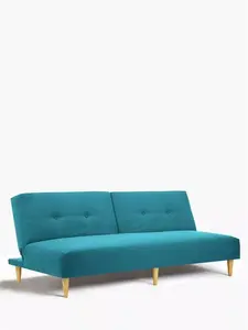 John Lewis ANYDAY Clapton Fixed Back Sofa Bed, Light Leg