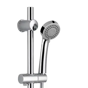 Nes Home Shower Handset and Adjustable Slider Riser Rail Kit with Bath Shower Mixer Tap