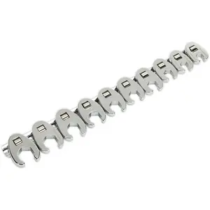 10-Piece Crows Foot Spanner Set with 3/8" Drive - Premium Quality Ratchet Adapter