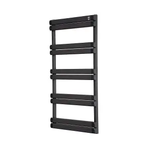 Aluminium Towel rail. compatible with heat pump. energy efficient. Black. Model: Venice. Height: 1000mm.width :500 mm