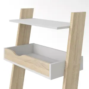 OSLO LEANING DESK 1 DRAWER WHITE OAK