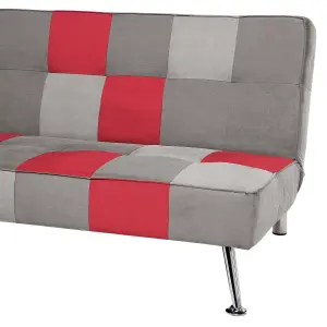 Sofa Bed OLSKER Light Grey Velvet