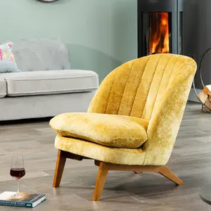 Mateo Fabric Accent Chair - Mustard