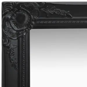 Berkfield Wall Mirror Baroque Style 40x40 cm Black