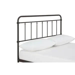 Aanya Bed Frame Classic Steel Grey Performance Velvet / Kingsize (5')