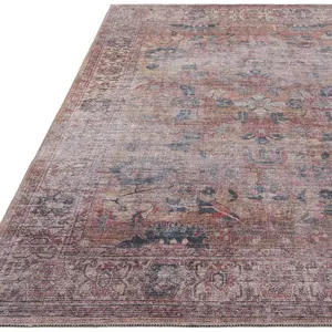 Traditional Persian Floral Abstract Bordered Easy to clean Rug for Dining Room Bed Room and Living Room-120cm X 170cm