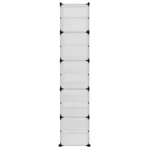 Berkfield Shoe Rack Transparent 44x31.5x153.5 cm PP