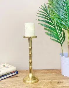 Gold         Pillar         Candlestick         Large