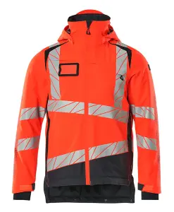 Mascot Accelerate Safe Winter Jacket with CLIMascot (Hi-Vis Red/Dark Navy)  (X Large)