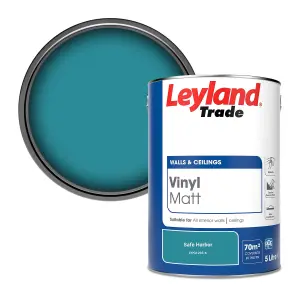 Leyland Trade Vinyl Matt Walls & Ceilings Emulsion Paint Safe Harbor (PPG1235-6) 5L