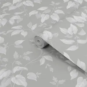 Next Trail flower Grey Smooth Wallpaper Sample