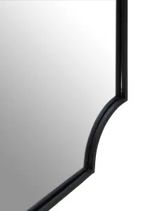 Interiors by Premier Avento Black Inverted Corners Wall Mirror