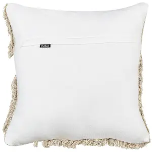 Set of 2 Cushions SOURWOOD Cotton 45 x 45 cm Solid Beige