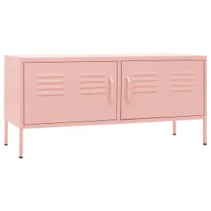 Berkfield TV Cabinet Pink 105x35x50 cm Steel