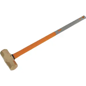 Heavy-Duty 11lb Non-Sparking Sledge Hammer with Shock Absorbing Grip