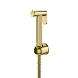 Douche Handset, Flexi and Holder Brushed Brass