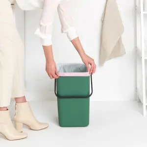 Brabantia Sort & Go Standard Fir Green Plastic Recycling bin - 25L Freestanding