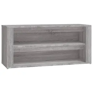 Berkfield Shoe Rack Grey Sonoma 100x35x45 cm Engineered Wood