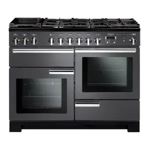 Rangemaster PDL110DFFSLC Freestanding Electric Range cooker with Gas Hob - Slate