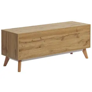 Beliani Modern TV Stand Light Wood FLORIDA