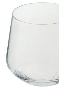 Interiors By Premier Sleek Set Of 4 Lead Free Crystal Tumblers, Modern Design Small Tumblers For Kitchen, Versatile Tumblers