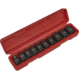 Premium 10 Piece TRX-Star Impact Socket Set - 1/2" Drive - Durable Chromoly Steel