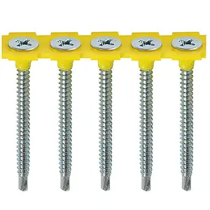 TIMCO Collated Drywall Self-Drilling Bugle Head Silver Screws - 3.5 x 40