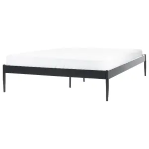 Metal EU King Size Bed Black VAURS