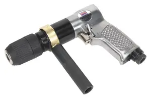 Sealey 13mm 700rpm Air Drill Reversible Keyless Chuck With Side Handle SA27