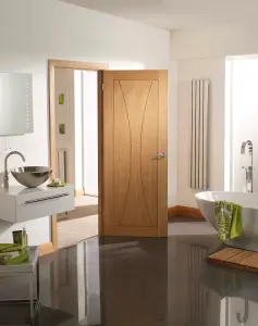 Internal Verona Oak Fire Door 1981 x 686 x 44mm (27")