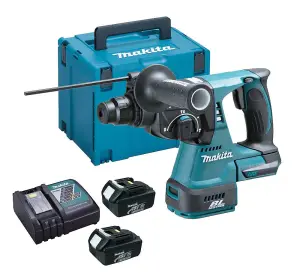 Makita DHR242RFE 18v LXT Li-Ion 3 Mode SDS Rotary Hammer Drill 2x3.0ah + Charger