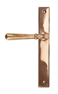 From The Anvil Polished Bronze Newbury Slimline Lever Latch Set