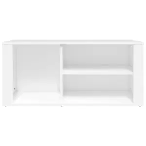 Berkfield Shoe Cabinet White 100x35x45 cm Engineered Wood