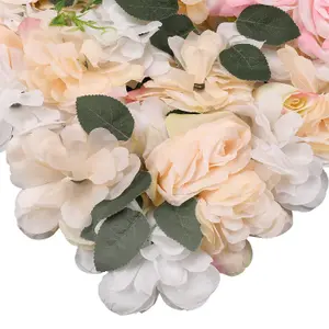 Artificial Flower Wall Backdrop Panel, 60cm x 40cm, Pastella & Poma Roses