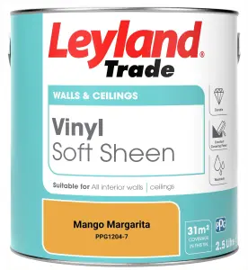 Leyland Trade Vinyl Soft Sheen Walls & Ceilings Emulsion Paint Mango Margarita (PPG1204-7) - 2.5L