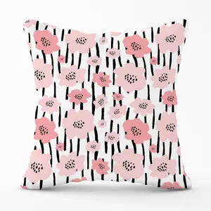 Pastel Pink Flowers Cushions 45cm x 45cm