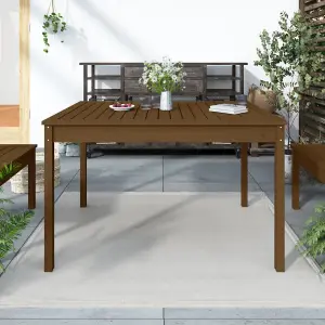 Berkfield Garden Table Honey Brown 121x82.5x76 cm Solid Wood Pine