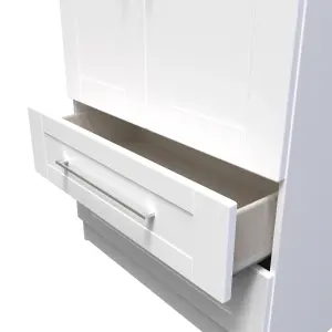 Ripon 2 Door 2 Drawer Wardrobe in White Ash (Ready Assembled)