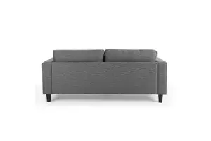 Dale 3 Seater Sofa, Dark Grey Linen Fabric