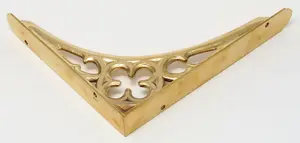 Castelion Single Small Brass Gothic Shelf Bracket