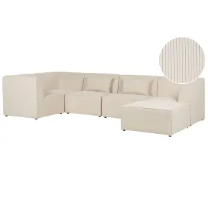 Sofa with Ottoman LEMVIG Light Beige Right Hand