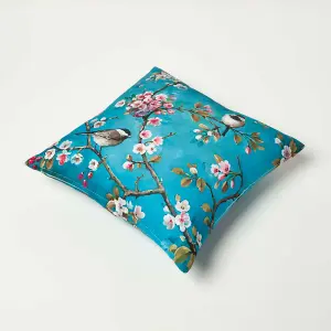 Homescapes Blue Bird Outdoor Cushion 45 x 45 cm, Set of 2