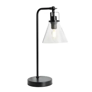 Inlight Dafyd Round Matt Black Table lamp