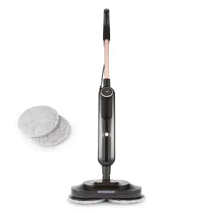 Geepas Twin Rotating Scrubbing Pads Steam Mop Digital Display 2 Steam Settings 540ML Water Tank