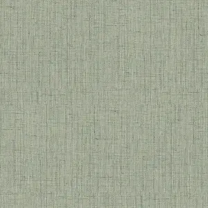 Galerie Shades of Colour Green Linen Effect Wallpaper