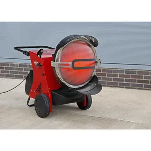 High-Efficiency Infrared Multi-Fuel Heater for Paraffin, Kerosene, and Diesel - 45.5 kW with Wheels