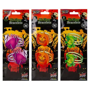 Halloween Glow Stick Bracelets Pack of 2 1 Piece Mystery Bag  MultiColour