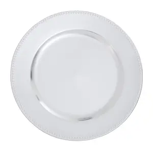 Maison by Premier Dia Silver Finish Dotted Charger Plate